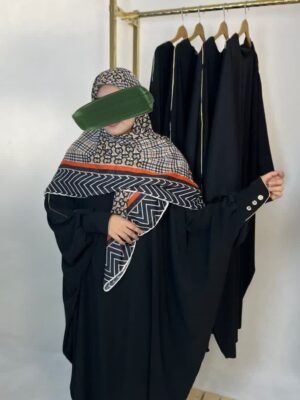 مانتو عبایی حلما الیزه مشکی