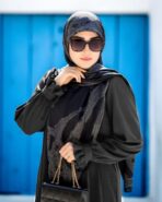مانتو عبایی حسنا الیزه نوک مدادی