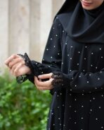 مانتو عبایی ویانا بوگاتی چاپی خال خالی