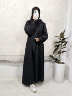 مانتو عبایی ویانا بوگاتی چاپی خال خالی