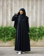 مانتو عبایی ویانا بوگاتی چاپی خال خالی