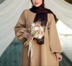 مانتو عبایی درسا الیزه نسکافه ای تیره