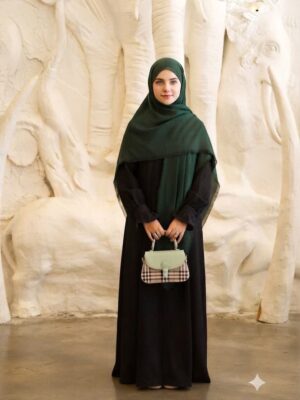 مانتو عبایی نوجوان حسنا صوفیا شانتون مشکی