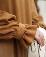 مانتو عبایی حسنا الیزه نسکافه ای