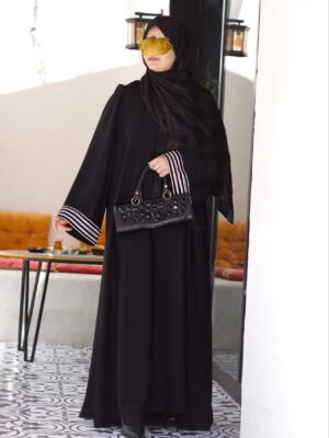 مانتو عبایی ویورا سوپرالیزه مشکی
