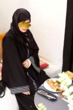 مانتو عبایی ویورا سوپرالیزه مشکی - تصویر 3