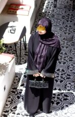 مانتو عبایی ویورا سوپرالیزه مشکی - تصویر 5