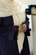 مانتو عبایی ملکا الیزه سورمه ای