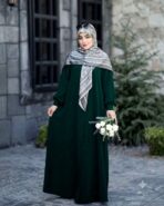 مانتو عبایی حانا الیزه سبز زمردی