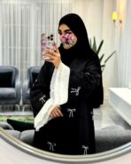 مانتو عبایی لیدوما بوگاتی چاپی پاپیون - تصویر 7
