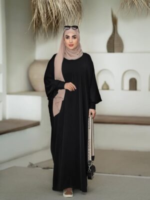 مانتو عبایی الهه الیزه مشکی