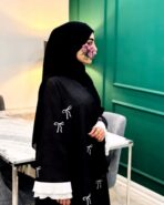 مانتو عبایی لیدوما بوگاتی چاپی پاپیون - تصویر 9