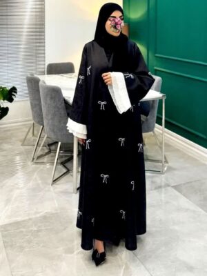 مانتو عبایی لیدوما بوگاتی چاپی پاپیون