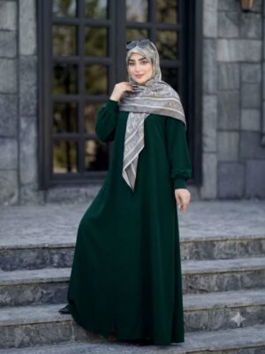 مانتو عبایی حانا الیزه سبز زمردی