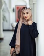 مانتو عبایی حانا الیزه سورمه ای