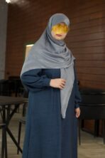 مانتو عبایی حانا صوفیا شانتون سورمه ای