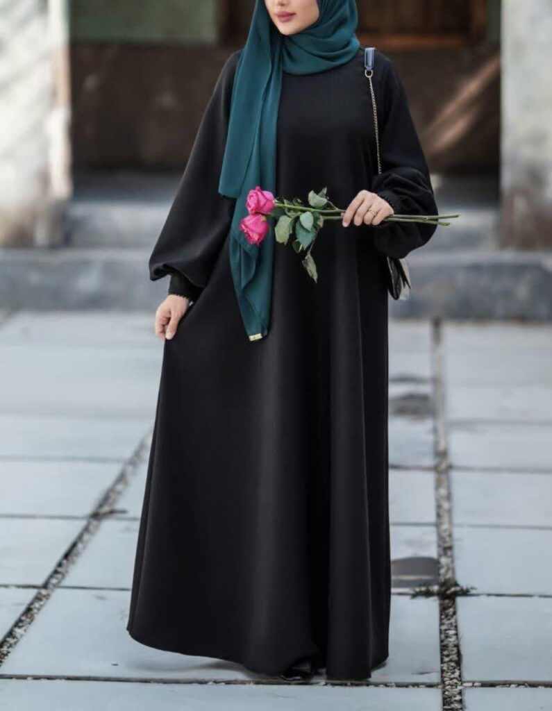 مانتو عبایی درسا الیزه مشکی