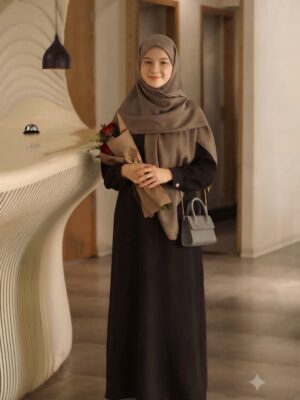 مانتو عبایی نوجوان درسا صوفیا شانتون قهوه ای