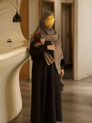 مانتو عبایی نوجوان درسا صوفیا شانتون مشکی