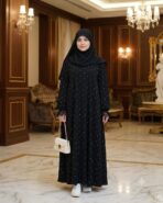 مانتو عبایی ویانا بوگاتی چاپی خال خالی
